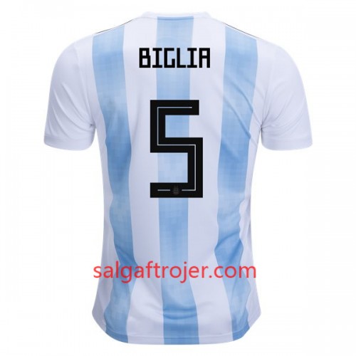 Argentina Fodboldtrøjer Biglia 5 Hjemmebanesæt VM 2018 Argentina Fodboldtrøjer Biglia 5 Hjemmebanesæt VM 2018